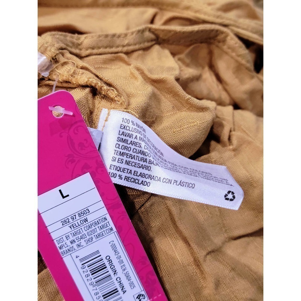 Xhilaration Mustard Yellow Jumpsuit Large NWT - Picture 4 of 5